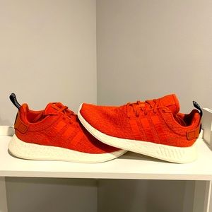 Adidas NMD R2 Boost Shoes Mens Size 11 Future Harvest Orange BY9915
